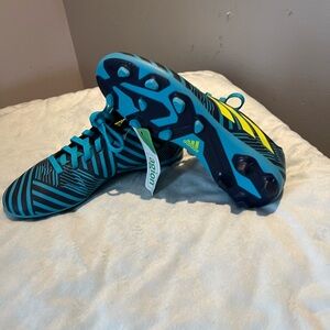 Adidas Blue and Yellow Soccer Cleats